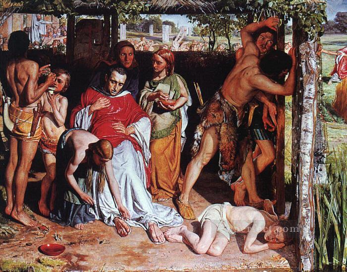 A Converted British Family Sheltering a Christian Missionary from the Persecution of the Druids C British William Holman Hunt Oil Paintings